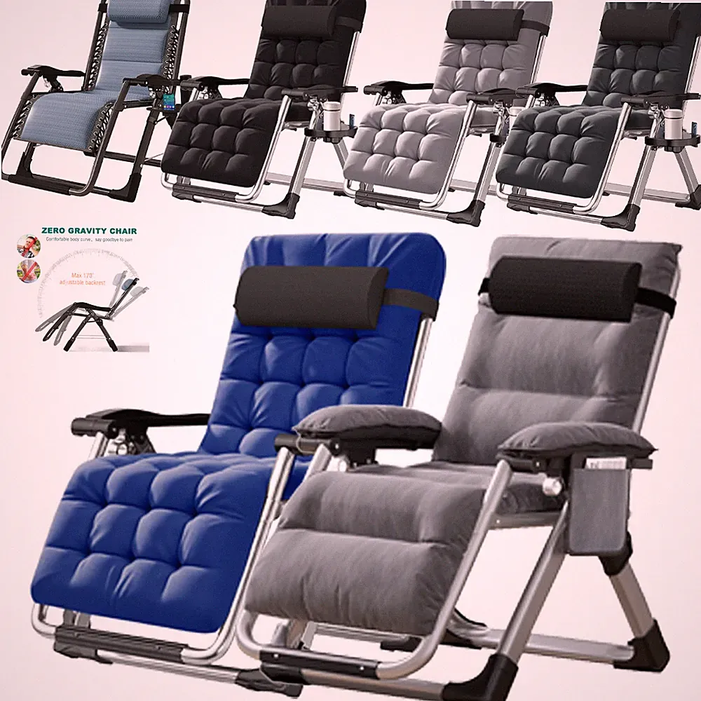 H&ZT Zero Gravity Chair Folding Lounge Recliners with Mattress Headrest Footrest